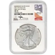 2017 W American Silver Eagle - NGC MS70 FDOI Mercanti