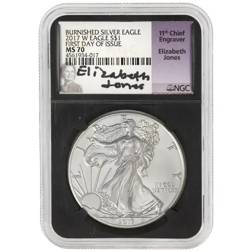 2017 W American Silver Eagle - NGC MS70 FDOI Jones Signature