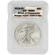 2015 (P) American Silver Eagle - Emergency Issue - ICG MS 69 