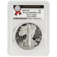 2019 W American Silver Eagle - PCGS PF 70 FS - Congratulations Set
