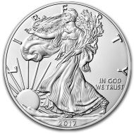 2017 W Burnished American Silver Eagle - No OGP