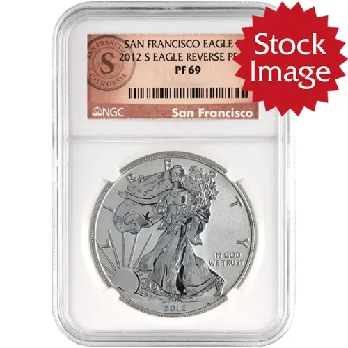 2012 American Silver Eagle Reverse Proof San Francisco Set - NGC PF69