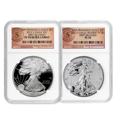 2012 American Silver Eagle 2 Coin San Francisco Set - NGC PF70 ER