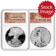 2012 American Silver Eagle 2 Coin San Francisco Set - NGC PF70 ER