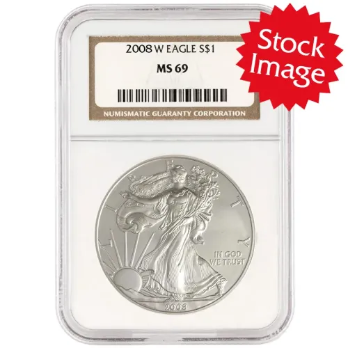 2008 W American Silver Eagle - NGC MS 69
