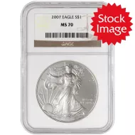 2007 American Silver Eagle - NGC MS 70