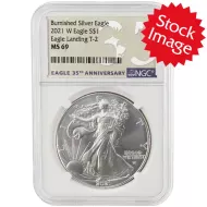 2021 W American Silver Eagle Type 2 - NGC MS 69