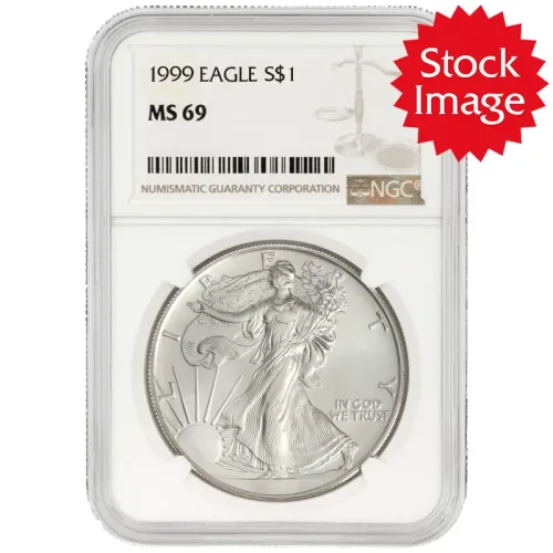 1999 American Silver Eagle - NGC MS 69