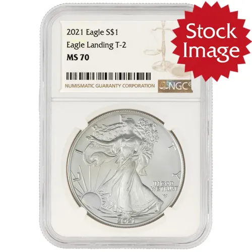 2021 American Silver Eagle T-2 - NGC MS 70