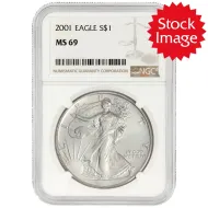 2001 American Silver Eagle - NGC MS 69