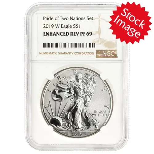 2019 W American Silver Eagle Enhanced Reverse Proof - NGC PF 69