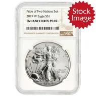2019 W American Silver Eagle Enhanced Reverse Proof - NGC PF 69