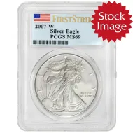 2007 W American Silver Eagle - PCGS MS 69 First Strike