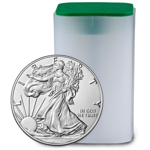 1 oz American Silver Eagle - Mixed Date BU (Brilliant Uncirculated) Roll - 20 Coins