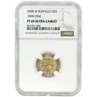 2008 W 1/10oz Proof Gold Buffalo $5 - NGC PF 69 UC
