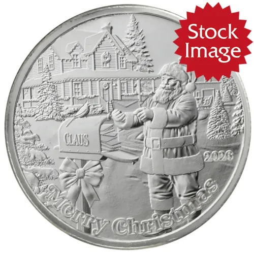 2026 Merry Christmas Letters From Santa 1oz .999 Silver Round