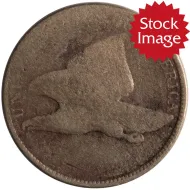 1858 Flying Eagle Penny - About Good
