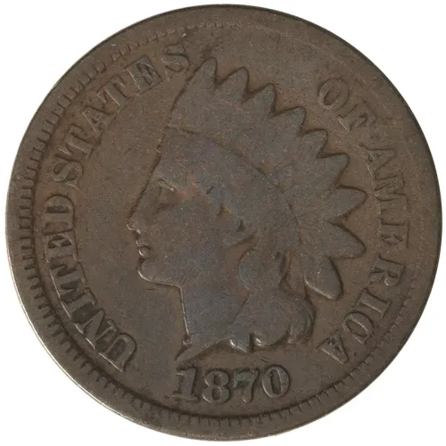 1870 Indian Head Penny - Good Details Cleaned