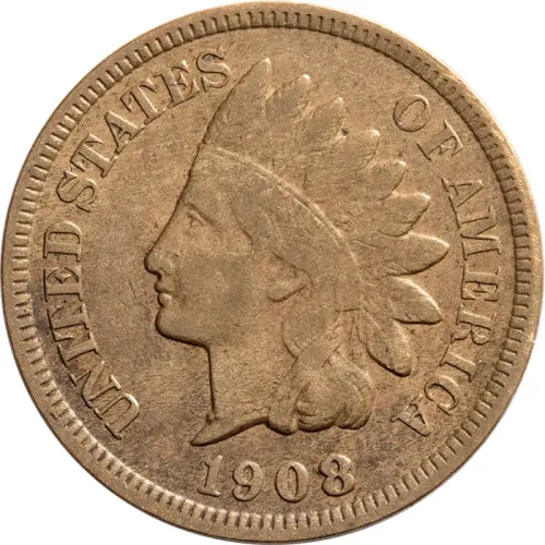 1908 S Indian Head Penny - VF (Very Fine) Details - Artificially Colored #2