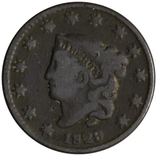 1829 Large Cent - Large Letters - Very Good Details - Environmental Damage