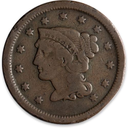 1846 Large Cent - Tall Date - Very Fine (VF)