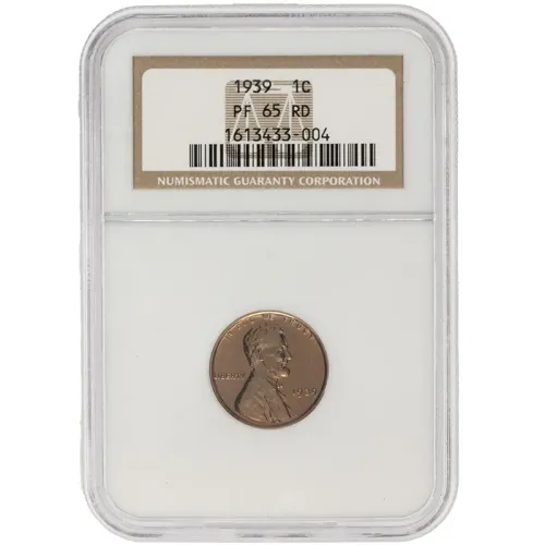 1939 Lincoln Wheat Penny - NGC PF65 RD