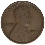 1914 D Lincoln Wheat Penny - Fine Details Reverse Scratched