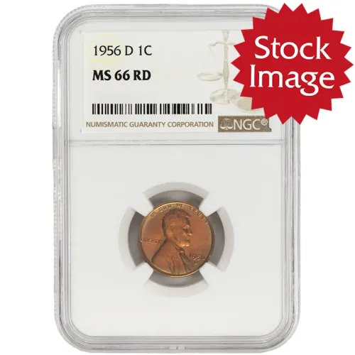 1956 Lincoln Wheat Penny - NGC MS 66 RD