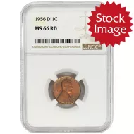 1956 Lincoln Wheat Penny - NGC MS 66 RD