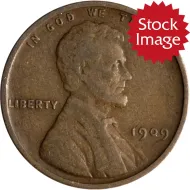 1909 VDB Lincoln Wheat Penny - Very Fine