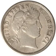 1898 Barber Dime - Almost Uncirculated