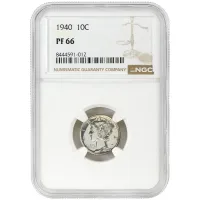 1940 Mercury Dime - Proof - NGC PF66