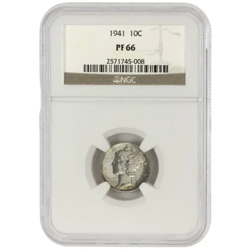 1941 Mercury Dime - NGC PF66