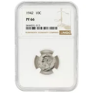 1942 Mercury Dime - NGC PF66