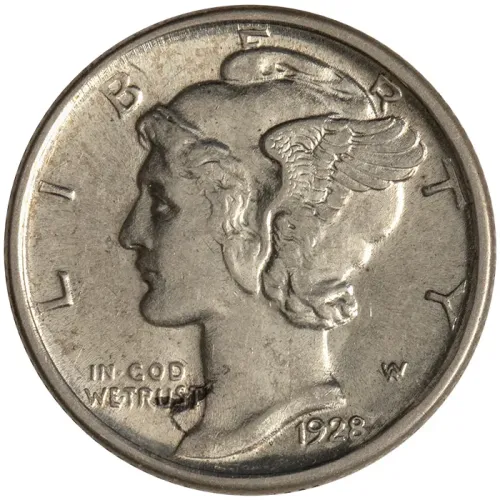 1928 D Mercury Dime - Almost Uncirculated #2