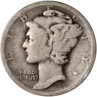 1921 D Mercury Dime - Very Good (VG)