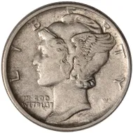 1927 D Mercury Dime - Extra Fine (XF)