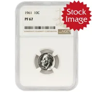 1961 Proof Roosevelt Dime - NGC PF67