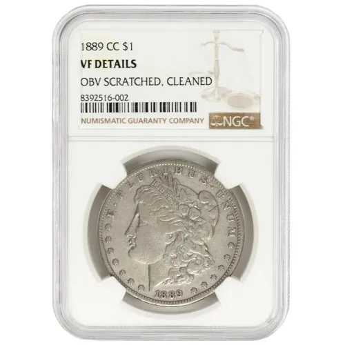 1889 CC Morgan Dollar - NGC VF Details Obverse Scratch & Cleaned