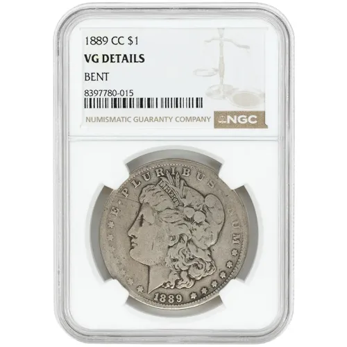 1889 CC Morgan Dollar - NGC VG Details Bent