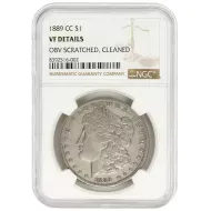 1889 CC Morgan Dollar - NGC VF Details Obverse Scratch & Cleaned