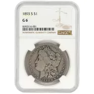 1893 S Morgan Dollar - NGC Good 6