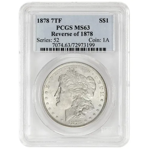 1878 7TF Rev of 78 Morgan Dollar - PCGS MS63