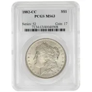 1882 CC Morgan Dollar - PCGS MS63