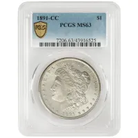 1891 CC Morgan Dollar - PCGS MS63