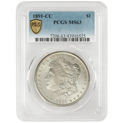 1891 CC Morgan Dollar - PCGS MS63