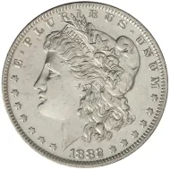 1882 O/S Morgan Dollar -  Almost Uncirculated
