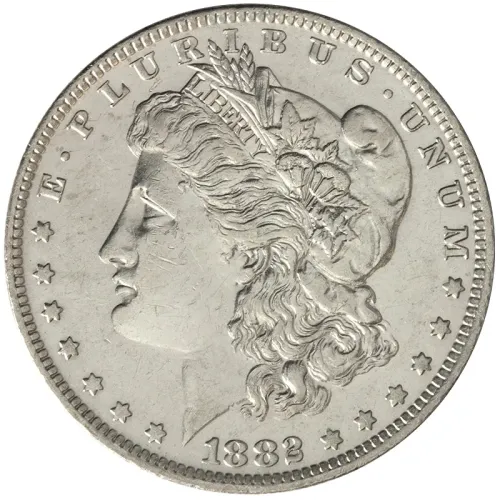 1882 O/S Morgan Dollar -  Almost Uncirculated