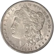 1891 CC Morgan Dollar - Extra Fine (XF)