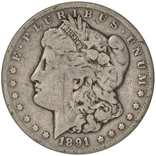 1891 CC Morgan Dollar - Very Good Details Scratched